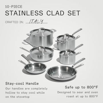 Made In 10 Piece Stainless Steel Cookware Set