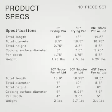 Made In 10 Piece Stainless Steel Cookware Set