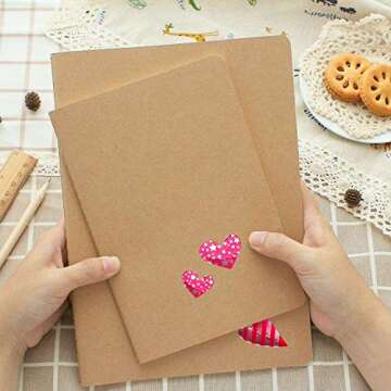 Konsait 60 Sheets Valentine Heart Stickers for Kids Crafting