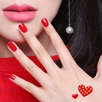 Konsait 60 Sheets Valentine Heart Stickers for Kids Crafting