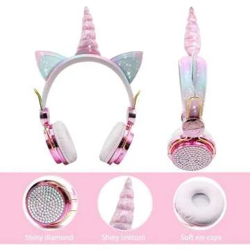 Unicorn Wireless Kids Headphones with Mic