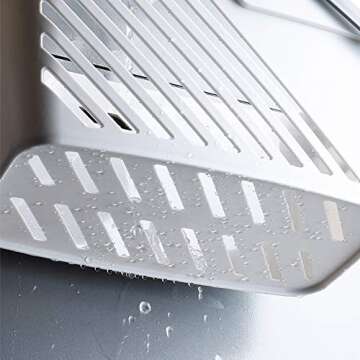 UUJOLY Plastic Organizer Storage Baskets with Handles Storage Bins Shower Caddy Organizer for Bathroom and Kitchen Shampoo, Body Wash, Shower Essentials, Makeup (White)