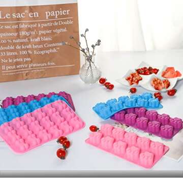 Silicone Dog Paw and Bone Molds (6 PCS) for Baking Treats