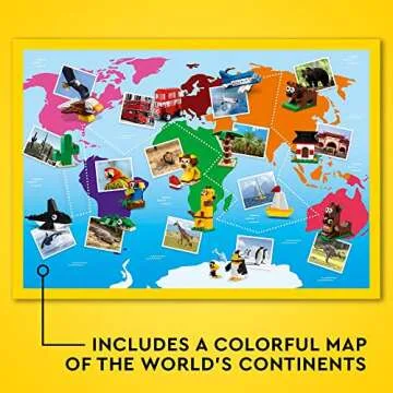 LEGO Classic Around The World 11015 Building Toy Set for Preschool Kids, Boys, and Girls Ages 4+ (950 Pieces)