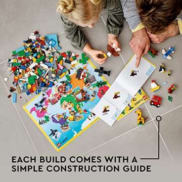 LEGO Classic Around The World 11015 Building Toy Set for Preschool Kids, Boys, and Girls Ages 4+ (950 Pieces)