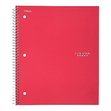 Five Star Spiral Notebook with Study App - Durable & Reliable