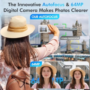 4K Vlogging Camera with Dual Lens Anti-Shake 16X Zoom