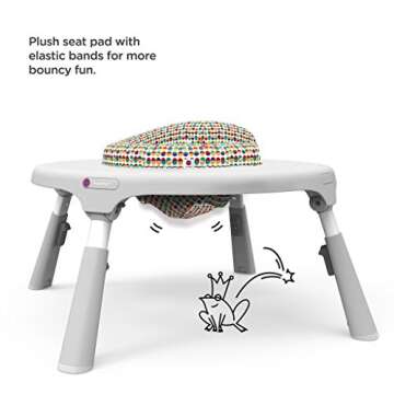 ORIBEL PortaPlay Baby Activity Center: Development Focused Toys. Foldable, Portable, and Transforms to a Play Table, Unisex (Wonderland Adventure, Gray)