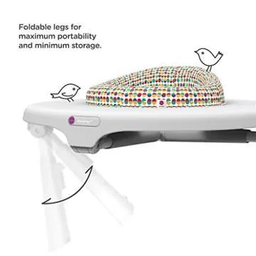 ORIBEL PortaPlay Baby Activity Center: Development Focused Toys. Foldable, Portable, and Transforms to a Play Table, Unisex (Wonderland Adventure, Gray)