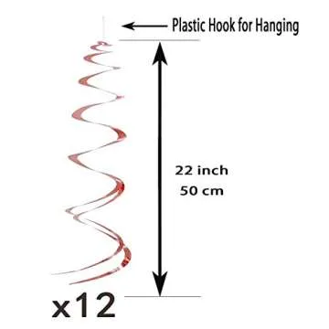 Rose Gold Bachelorette Party Hanging Decorations - Wedding Party Foil Swirls Tissue Paper Pom Poms F...