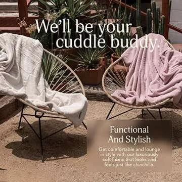 UnHide Lil’ Marsh - Faux Fur Blanket - Durable, Lightweight, Extra Soft Blanket - Machine Washable - Add a Layer of Softness to Any Bed, Couch, or Reading Chair - Beige Bear, Small (50” x 60”)