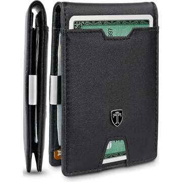 TRAVANDO AUSTIN Slim Wallet RFID Blocking Bifold