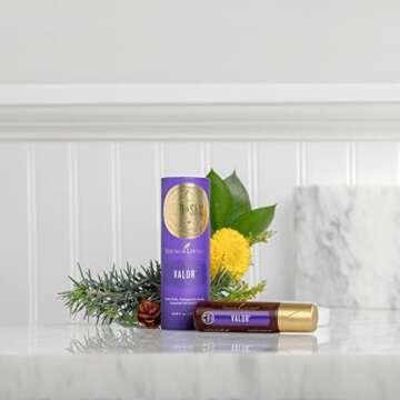 Young Living Valor Roll-On | 10ml | Grounding, and Calming Essential Oil Blend | Featuring Frankincense, Black Spruce, Blue Tansy, Rosewood | Vegan & Gluten-Free | Meditation, Skin, & Massage