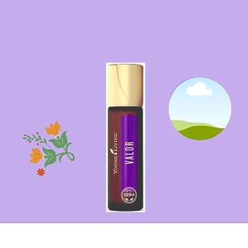 Young Living Valor Roll-On | 10ml | Grounding, and Calming Essential Oil Blend | Featuring Frankincense, Black Spruce, Blue Tansy, Rosewood | Vegan & Gluten-Free | Meditation, Skin, & Massage