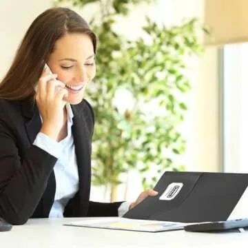 Dunwell Plastic Folders with Pockets (Black, 3 Pack), 2 Pocket Poly Folders for School, Home or Office, Durable Heavy Duty File Folders, Includes Removable Adhesive Labels