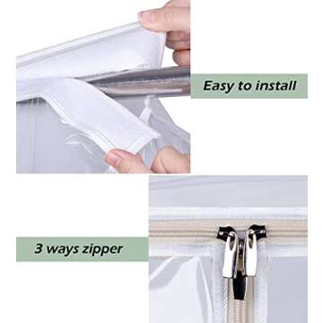 KEETDY 43" Hanging Garment Bag with Clear View Window