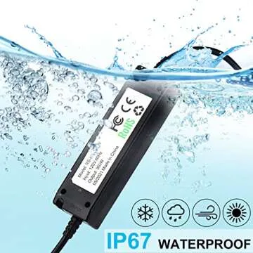 Newpow Outdoor Dimmer for String Lights Max 360W, Timer Switch(6H&8H) Auto Daily Cycle, Brightness Memory Function, IP67 Waterproof, 60Ft Remote Range for Dimmable Outdoor String Lights, Floor Lamp