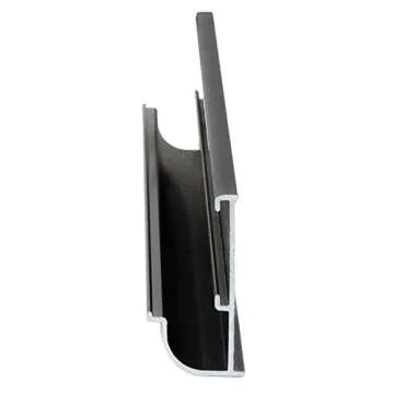 RecPro RV Rain Gutter Trim | Black or White Color Options | 92" Length | Aluminum | Made in The USA (2 Trim Pieces, Black)