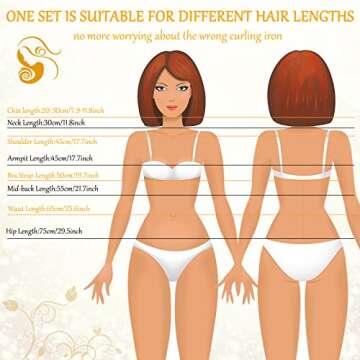 60 Pcs Heatless Wave Curlers for Stunning Hairstyles