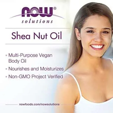 NOW Foods Solutions, Shea Nut Oil, Multi-Purpose Intense Moisturizing Oil for Skin, Scalp and Hair, 4-Ounce