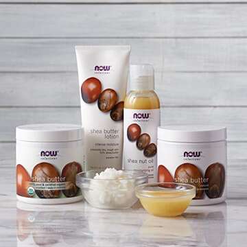 NOW Foods Solutions, Shea Nut Oil, Multi-Purpose Intense Moisturizing Oil for Skin, Scalp and Hair, 4-Ounce