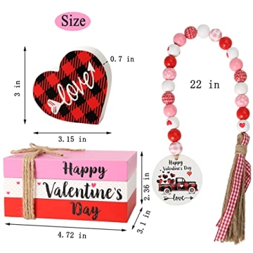 Charming Hrency Valentines Day Decor Faux Books for Home