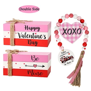 Charming Hrency Valentines Day Decor Faux Books for Home