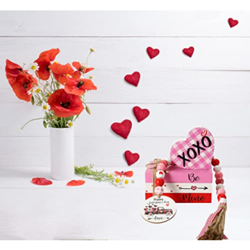 Charming Hrency Valentines Day Decor Faux Books for Home