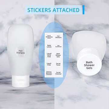 TSA Approved Travel Bottles Set for Toiletries Travel Size Containers Kit 4 Pack Portable Leak Proof...