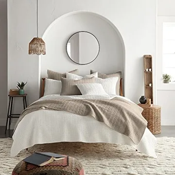 Levtex Home Mills Waffle Quilt Set in Taupe King Size