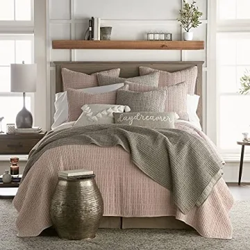 Levtex Home Mills Waffle Quilt Set in Taupe King Size