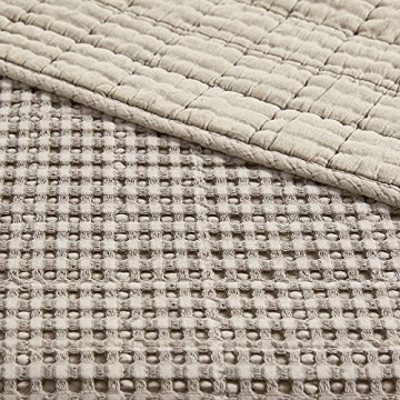 Levtex Home Mills Waffle Quilt Set in Taupe King Size