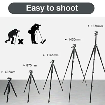 Gosky Tripod - Portable 61-inch Sturdy Support for Cameras