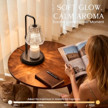 Dimmable Candle Warmer Lamp with Timer for Safe Fragrance