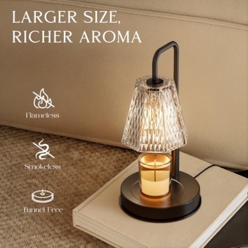 Dimmable Candle Warmer Lamp with Timer for Safe Fragrance