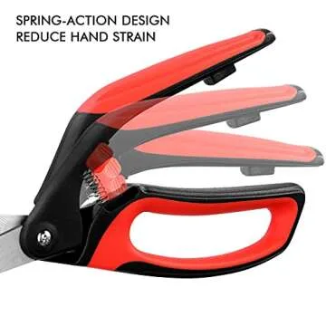 LIVINGO Spring Action Fabric Scissors for Seamless Crafting