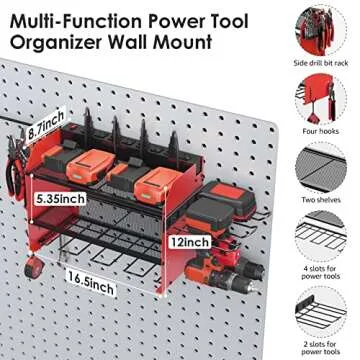 CCCEI Modular Power Tool Organizer Wall Mount Station