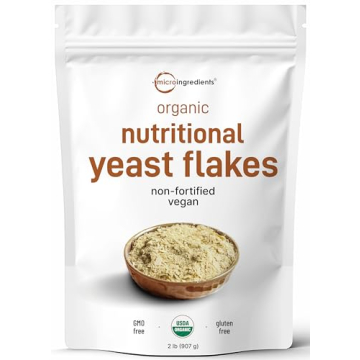 Organic Non-Fortified Nutritional Yeast Flakes, 2 Pounds (32oz) | Rich in Vegan Protein, B Vitamins ...