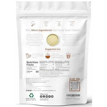 Organic Non-Fortified Nutritional Yeast Flakes, Great Taste and Value