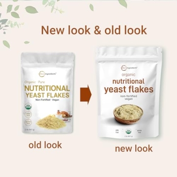 Organic Non-Fortified Nutritional Yeast Flakes, Great Taste and Value