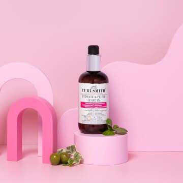 CURLSMITH - Hydrate & Plump Leave In Hair Conditioner, Volumizing and Nourishing for Wavy, Curly or Coily Hair, Vegan (237ml/8fl oz)