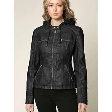 Lock and Love Women's Removable Hoodie Jacket for Style