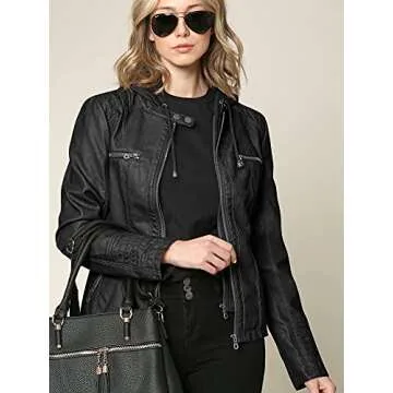 Lock and Love Women's Removable Hoodie Jacket for Style