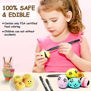 5Pcs Double Sided Edible Food Coloring Pens for Decor