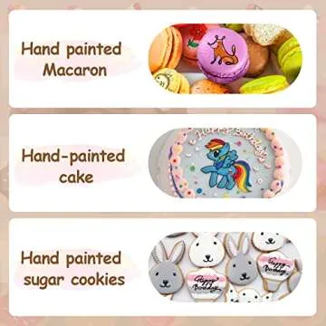 5Pcs Double Sided Edible Food Coloring Pens for Decor