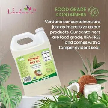 Verdana MCT Oil, Fractionated, 100% from Coconut - 1 Gallon - Kosher Food Grade, Vegan, Non-GMO - Great for Keto and Paleo Diet, Oil Pulling Oral Rinse Mouthwash (128 Fl Oz)…