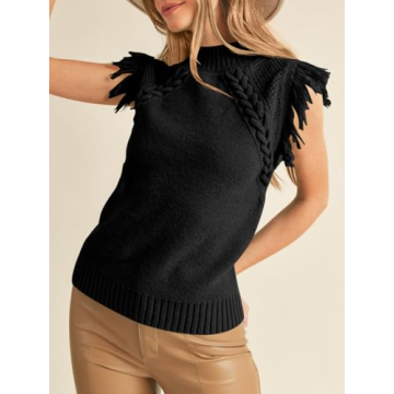 Saodimallsu Women's Trendy Sleeveless Sweater Vest