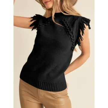 Saodimallsu Women's Trendy Sleeveless Sweater Vest