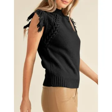 Saodimallsu Women's Trendy Sleeveless Sweater Vest