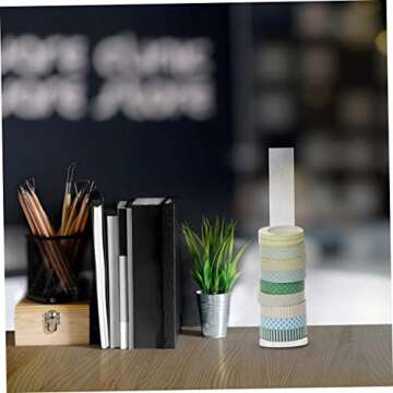 EXCEART 2pcs Tape Holder Decorative Tape Organizer Display Masking Tape Organizer Washi Tape Storage Rack Hat Stand Washi Tape Organizer Figure Stand Decorate Office Japanese Paper Acrylic